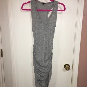 Express midi sweater fringe dress